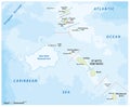 Map of the Dutch Saba Bank National Park in the Caribbean Sea