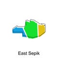 Map of East Sepik modern outline, High detailed vector illustration vector Design Template, suitable for your company