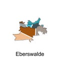 map of Eberswalde national borders, important cities, World map country vector illustration design template Royalty Free Stock Photo