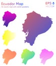 Map of Ecuador with beautiful gradients.