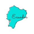 Map of Ecuador Vector Design Template.