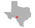Map of Edwards in Texas Royalty Free Stock Photo