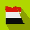 Map of Egypt with the image of the national flag
