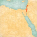 Map of Egypt - Israel Royalty Free Stock Photo