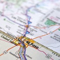 Map of El Paso in Texas Royalty Free Stock Photo