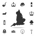 map of england icon. Detailed set of United Kingdom culture icons. Premium quality graphic design. One of the collection icons for Royalty Free Stock Photo