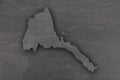 Map of Eritrea on dark slate