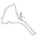 Map of Eritrea - outline