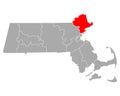 Map of Essex in Massachusetts