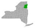 Map of Essex in New York