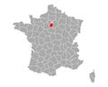 Map of Essonne in France