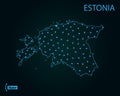 Map of Estonia. Vector illustration. World map