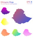 Map of Ethiopia with beautiful gradients.