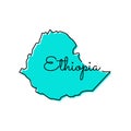 Map of Ethiopia Vector Design Template.