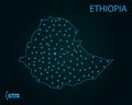Map of Ethiopia. Vector illustration. World map