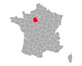 Map of Eure-et-Loir in France