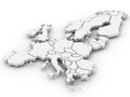 Map of europe Royalty Free Stock Photo