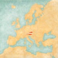 Map of Europe - Austria Vintage Series