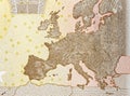 Map europe close up Royalty Free Stock Photo