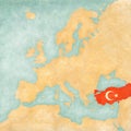 Map of Europe - Turkey Vintage Series