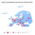 Map european capitals by population