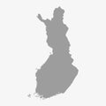 Map of Finland in gray on a white background Royalty Free Stock Photo