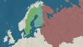 Map of Finland, Sweden, and Russia with text, textless