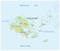 Map of the Finnish island group Aland