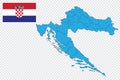 Map and flag of Croatia Royalty Free Stock Photo
