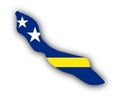 Map and flag of Curacao