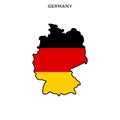 Map and Flag of Germany Vector Design Template with Editable Stroke. Royalty Free Stock Photo