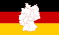 Map and flag of Germany