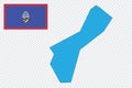 Map and flag of Guam
