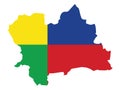 Map with Flag of ÃÂ½ilina Kraj