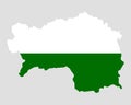 Map and flag of Styria