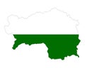 Map and flag of Styria