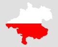 Map and flag of Upper Austria