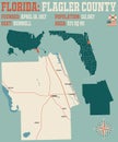 Map of Flagler County in Florida