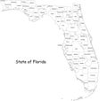 Map of Florida state Royalty Free Stock Photo