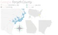 Map of Forsyth County in Georgia