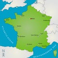 Map of France Royalty Free Stock Photo