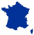 Map of France Royalty Free Stock Photo