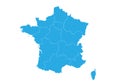 Map of france. High detailed vector map - france.