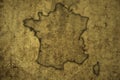 map of france on a old vintage crack paper background Royalty Free Stock Photo