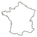 Map of France. Outline map vector illustration