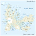 Map of the French archipelago of the Kerguelen Royalty Free Stock Photo