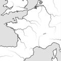 Map of The FRENCH Lands: France, Provence, Normandie, Occitanie, Aquitaine, Lorraine. Geographic chart.