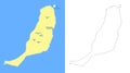 Fuerteventura and isla de lobos map - cdr format