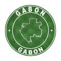 Map of Gabon Football Field Royalty Free Stock Photo