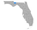 Map of Gadsden in Florida